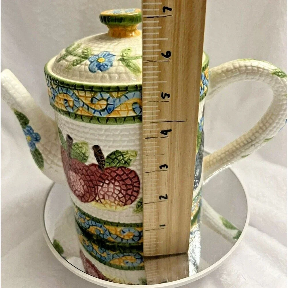 Teapot Jay Import  Co  Fruit Mosaic Teapot 1997
